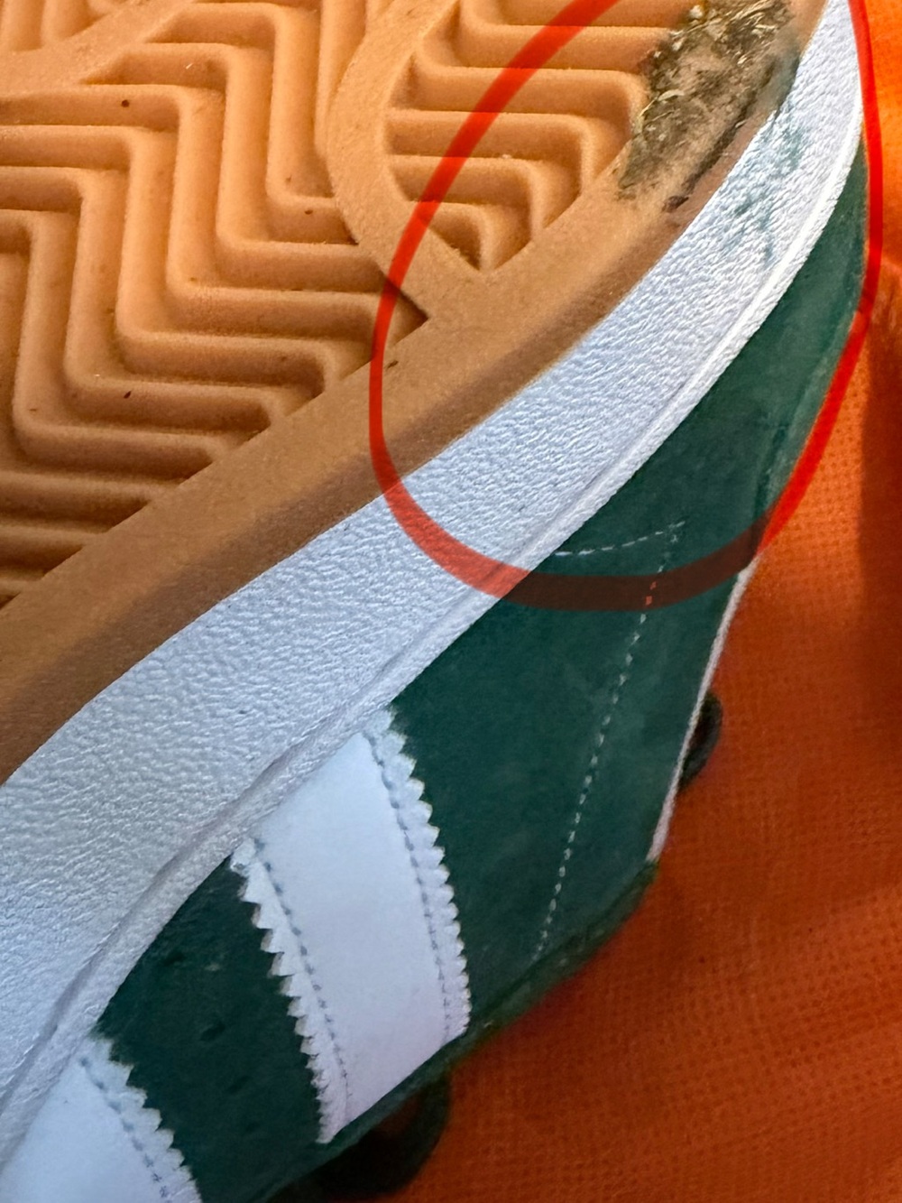 Adidas Campus 00s sneakers in a dark green & white stripe - Picture 7 of 9